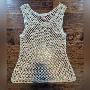 Bread n Butter Women's Crochet Knit Mesh Tank Top